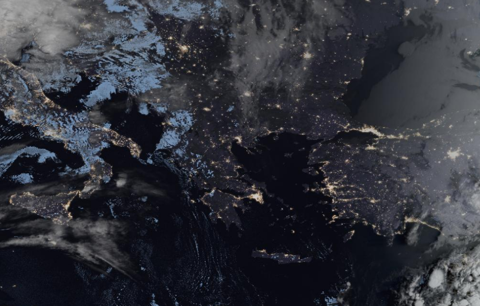 Τελευταία δορυφορική εικόνα νεφοκάλυψης