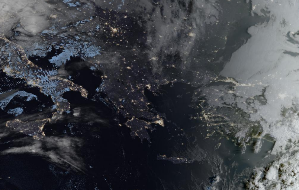 Τελευταία δορυφορική εικόνα νεφοκάλυψης