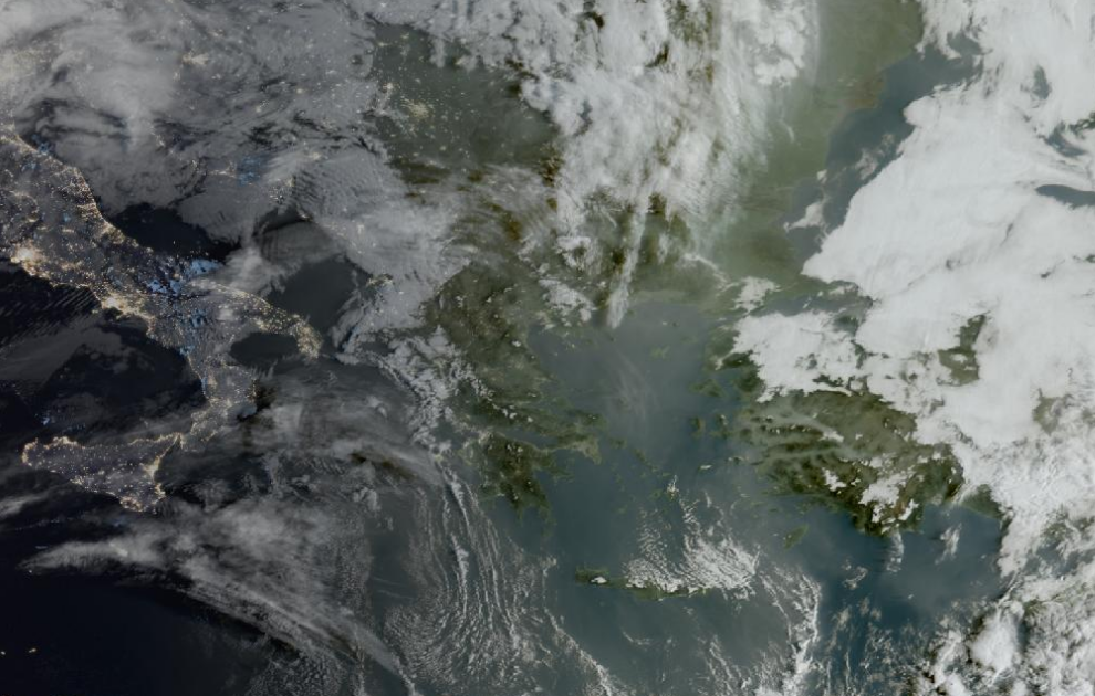 Τελευταία δορυφορική εικόνα νεφοκάλυψης