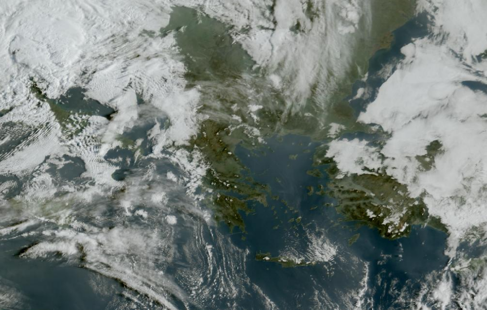 Τελευταία δορυφορική εικόνα νεφοκάλυψης