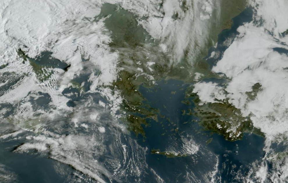 Τελευταία δορυφορική εικόνα νεφοκάλυψης