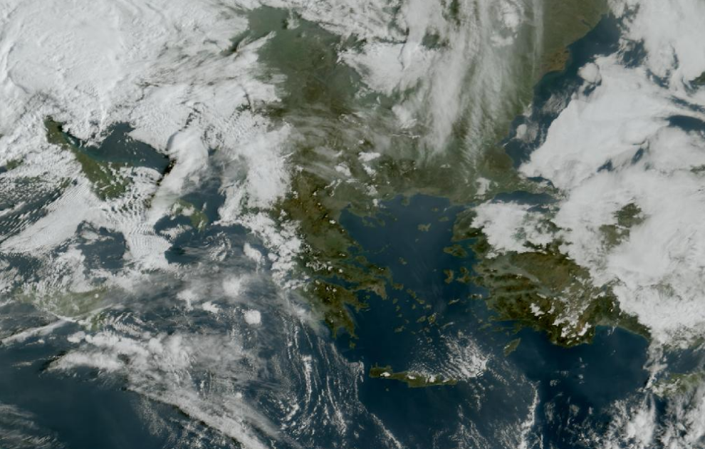 Τελευταία δορυφορική εικόνα νεφοκάλυψης