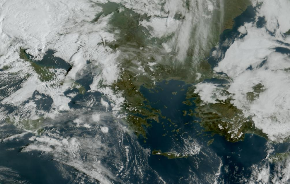 Τελευταία δορυφορική εικόνα νεφοκάλυψης