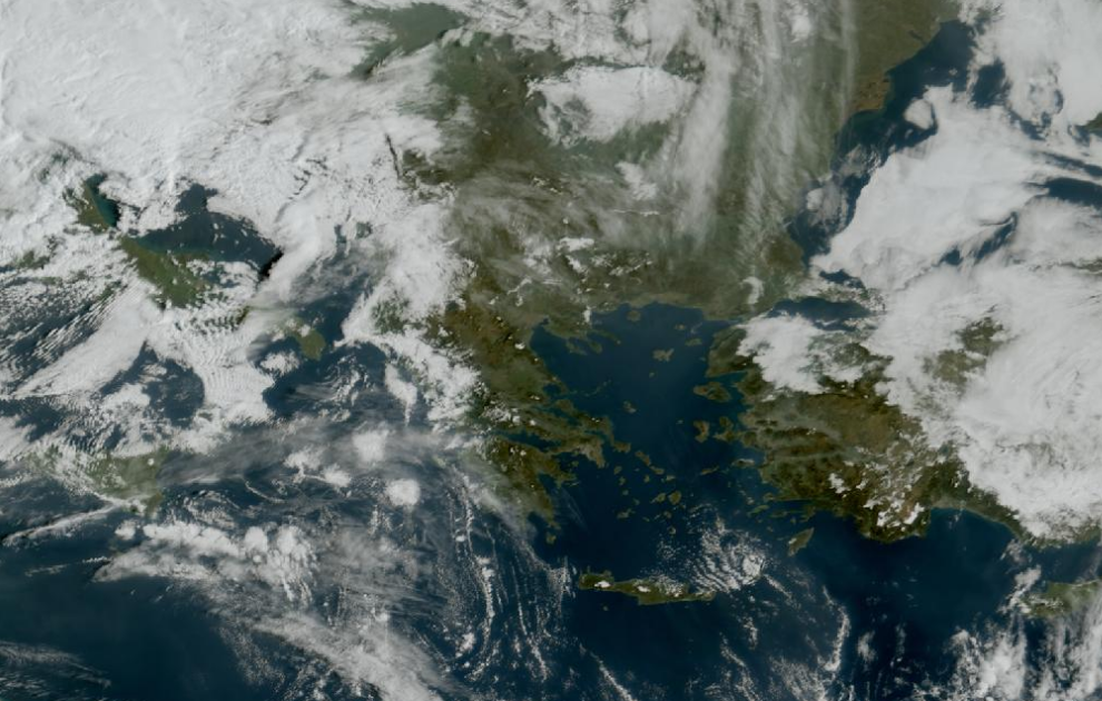 Τελευταία δορυφορική εικόνα νεφοκάλυψης