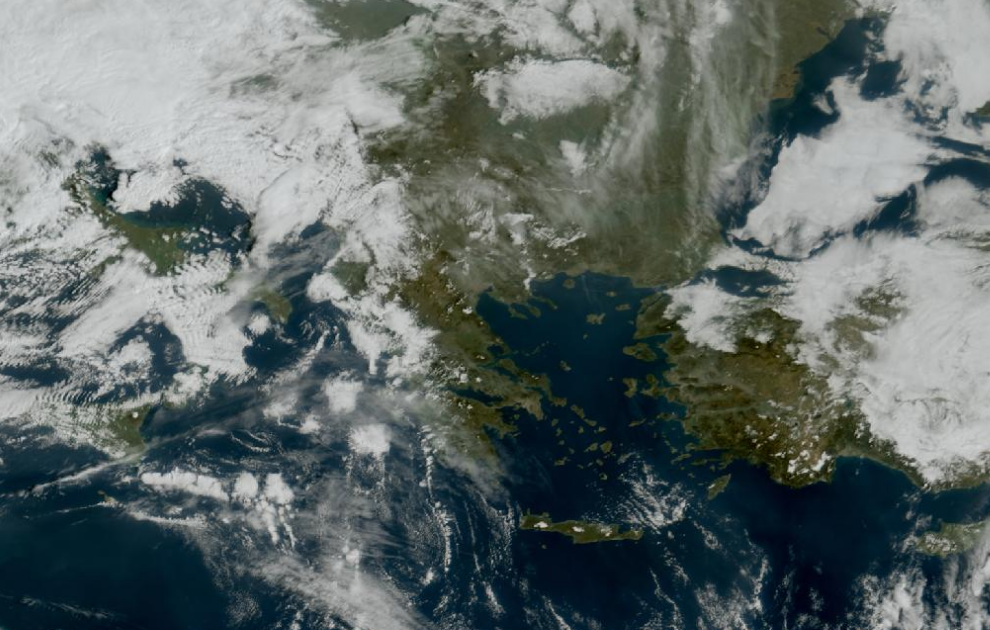 Τελευταία δορυφορική εικόνα νεφοκάλυψης