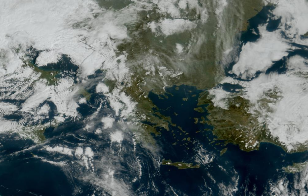 Τελευταία δορυφορική εικόνα νεφοκάλυψης