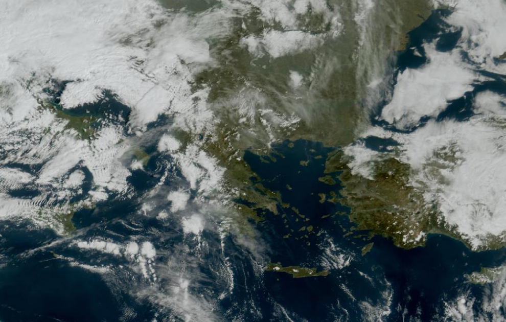 Τελευταία δορυφορική εικόνα νεφοκάλυψης