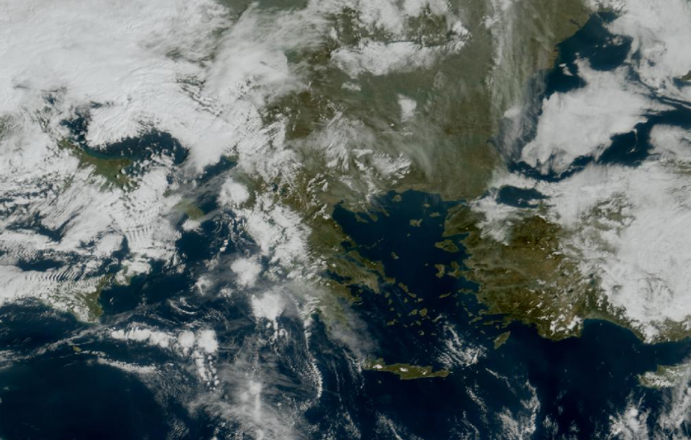 Τελευταία δορυφορική εικόνα νεφοκάλυψης