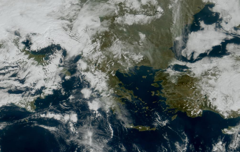 Τελευταία δορυφορική εικόνα νεφοκάλυψης