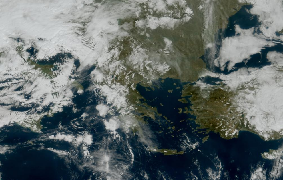 Τελευταία δορυφορική εικόνα νεφοκάλυψης