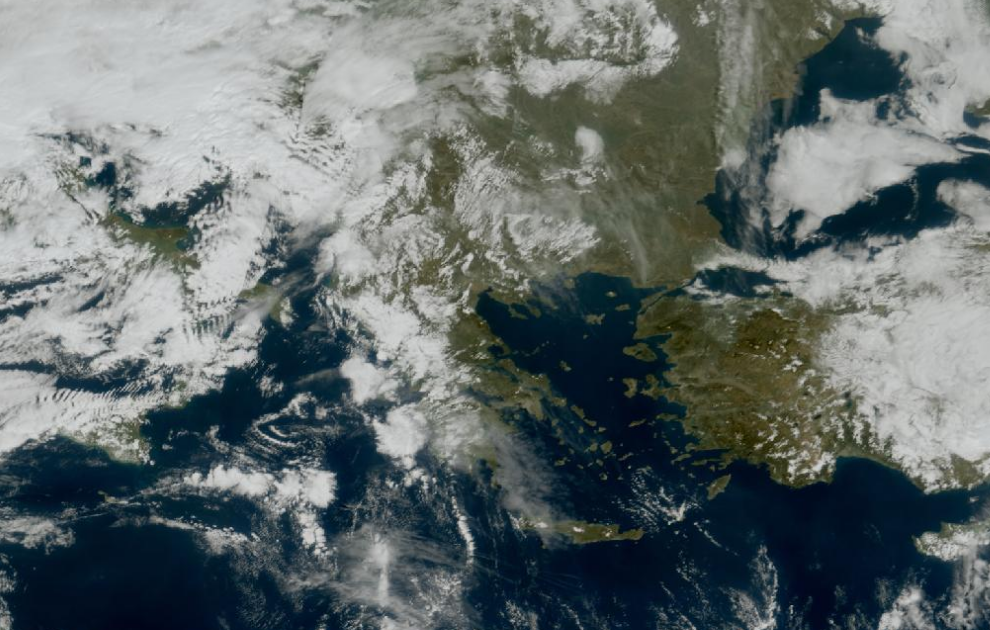 Τελευταία δορυφορική εικόνα νεφοκάλυψης