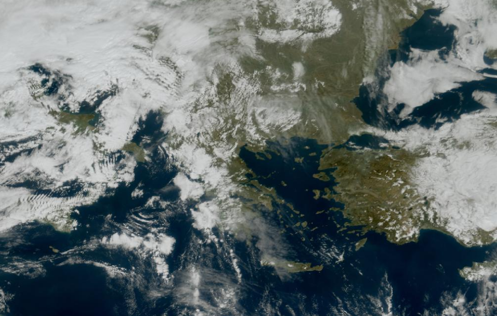 Τελευταία δορυφορική εικόνα νεφοκάλυψης