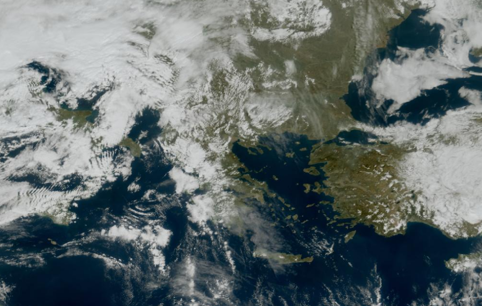 Τελευταία δορυφορική εικόνα νεφοκάλυψης