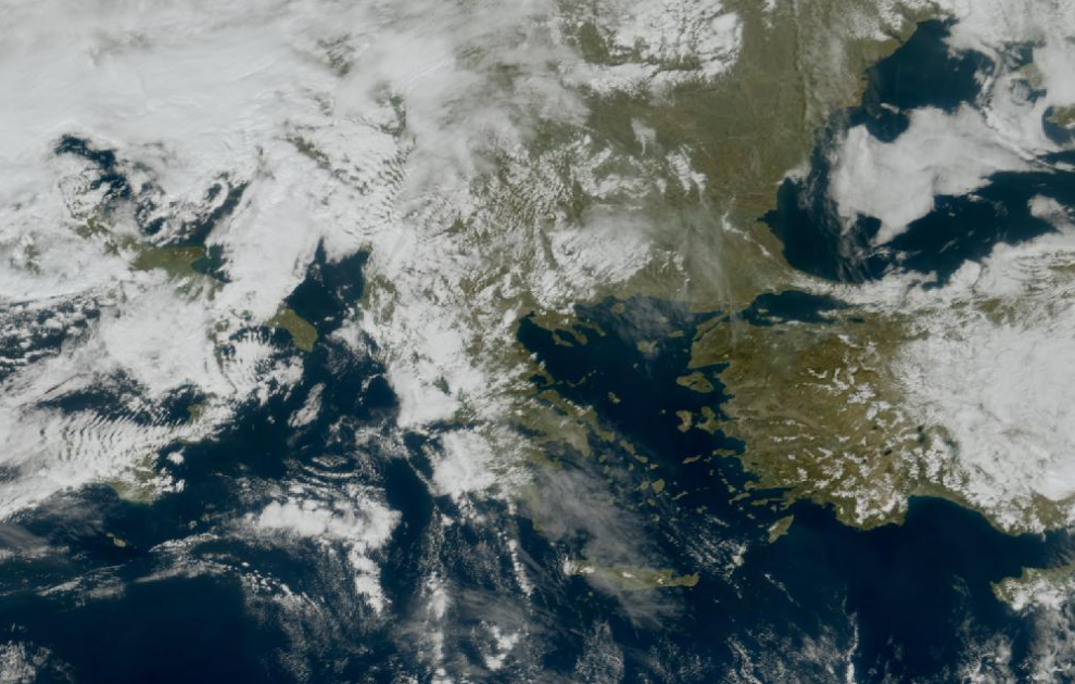 Τελευταία δορυφορική εικόνα νεφοκάλυψης