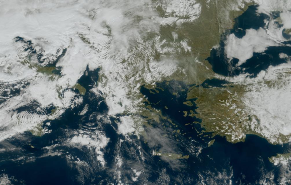 Τελευταία δορυφορική εικόνα νεφοκάλυψης