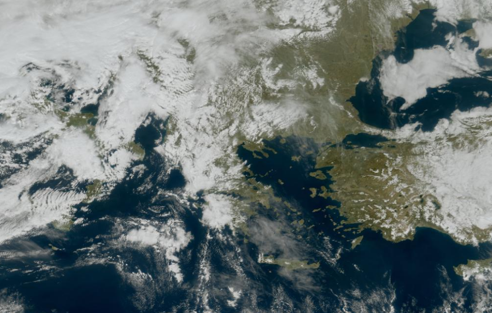 Τελευταία δορυφορική εικόνα νεφοκάλυψης