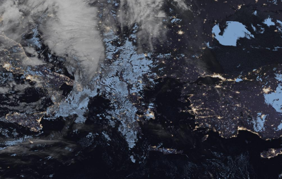 Τελευταία δορυφορική εικόνα νεφοκάλυψης