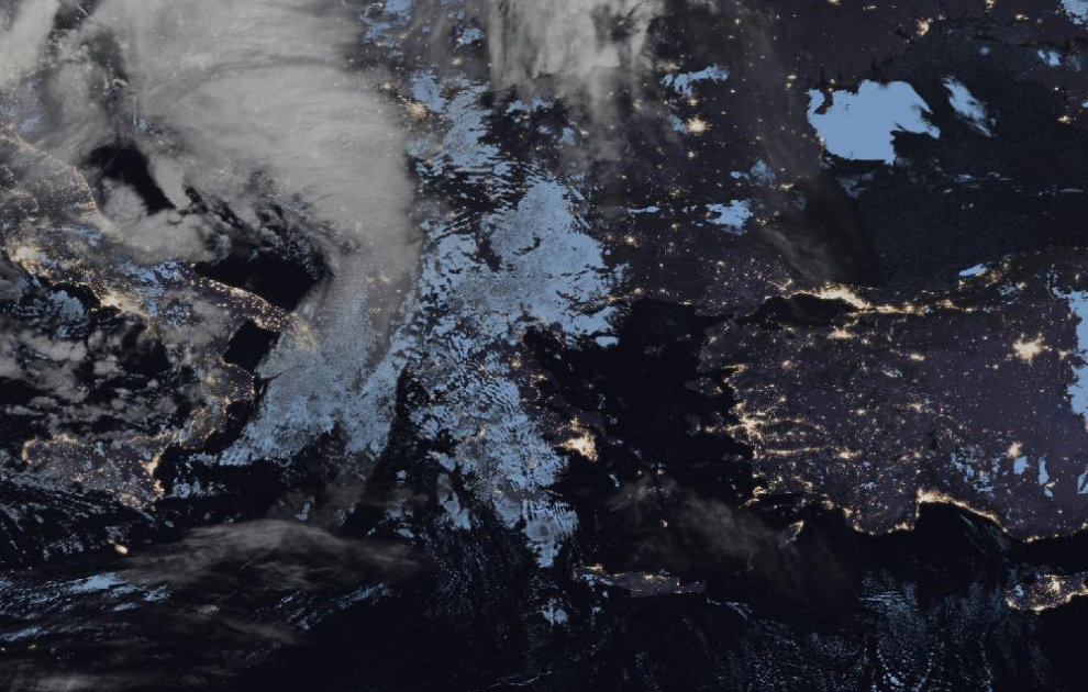 Τελευταία δορυφορική εικόνα νεφοκάλυψης