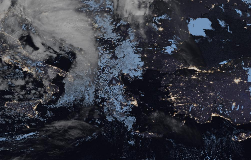 Τελευταία δορυφορική εικόνα νεφοκάλυψης