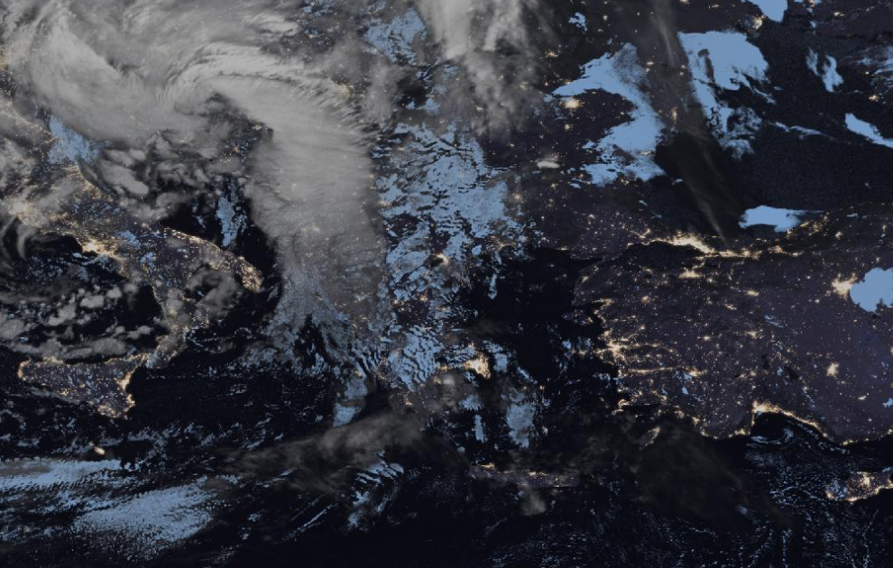 Τελευταία δορυφορική εικόνα νεφοκάλυψης