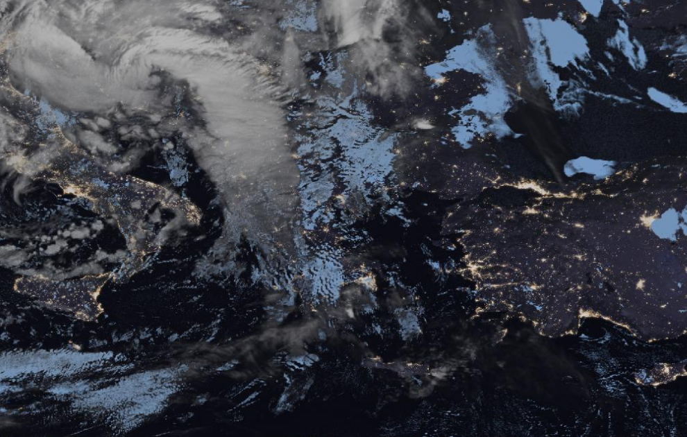 Τελευταία δορυφορική εικόνα νεφοκάλυψης