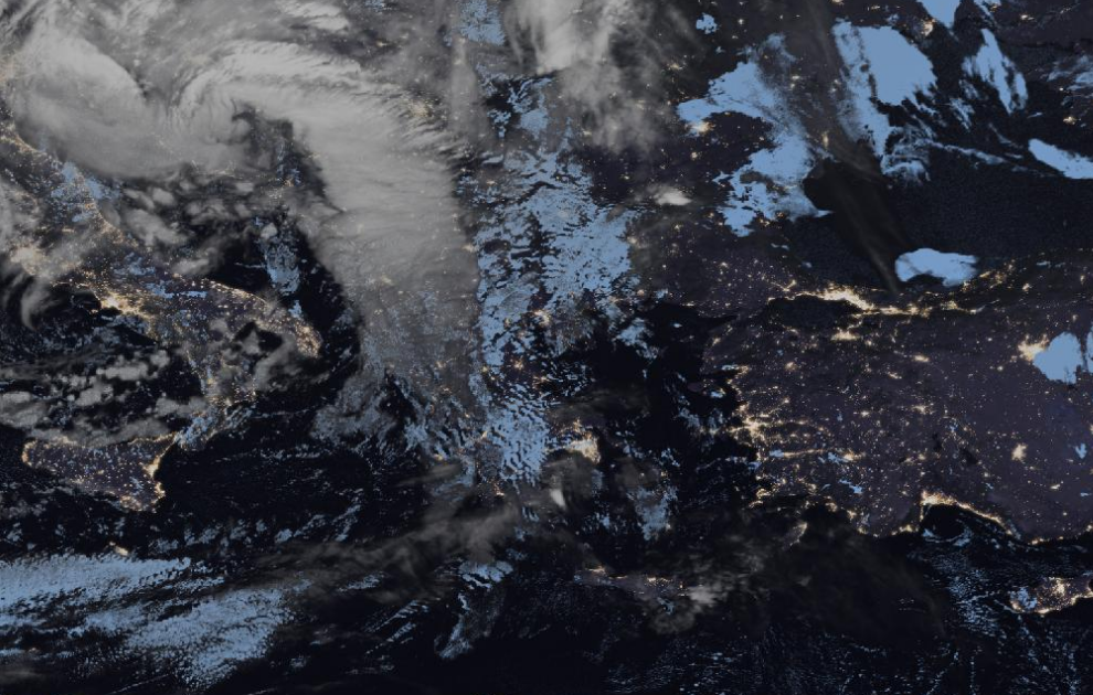 Τελευταία δορυφορική εικόνα νεφοκάλυψης