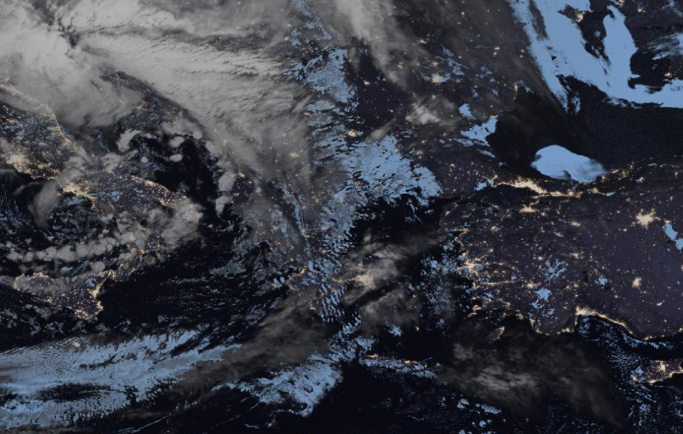 Τελευταία δορυφορική εικόνα νεφοκάλυψης