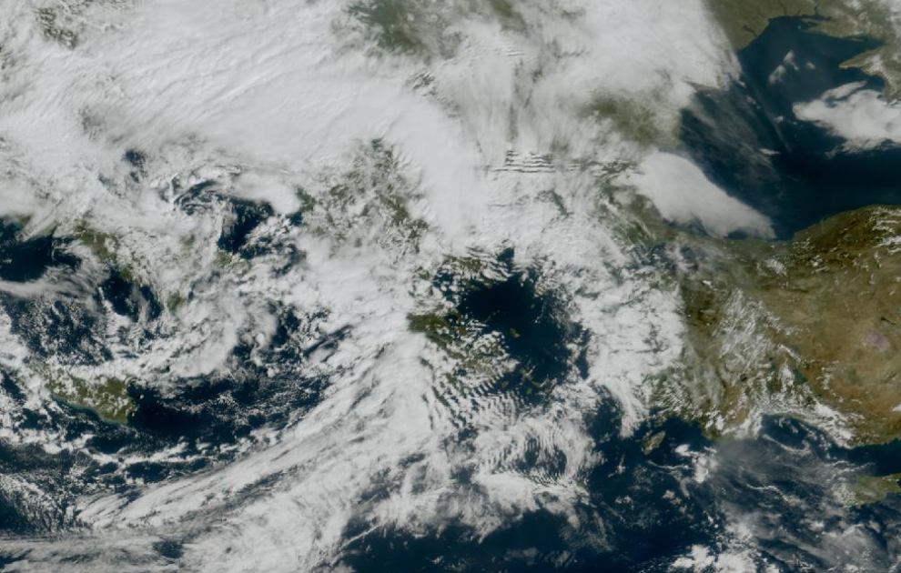 Τελευταία δορυφορική εικόνα νεφοκάλυψης