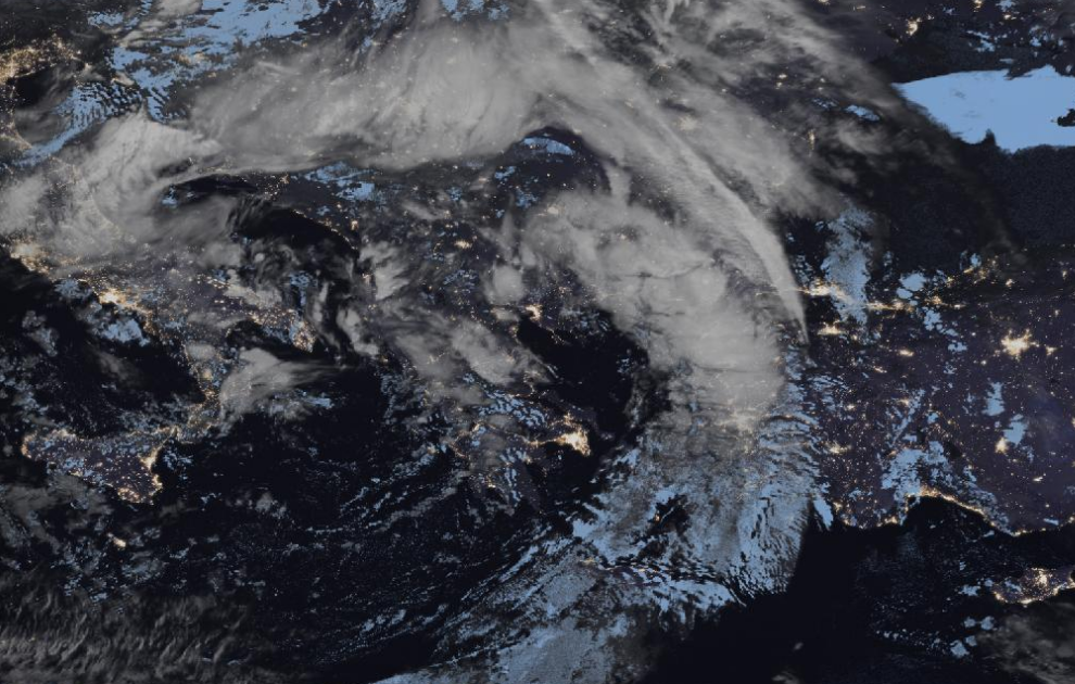 Τελευταία δορυφορική εικόνα νεφοκάλυψης