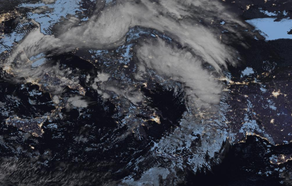 Τελευταία δορυφορική εικόνα νεφοκάλυψης