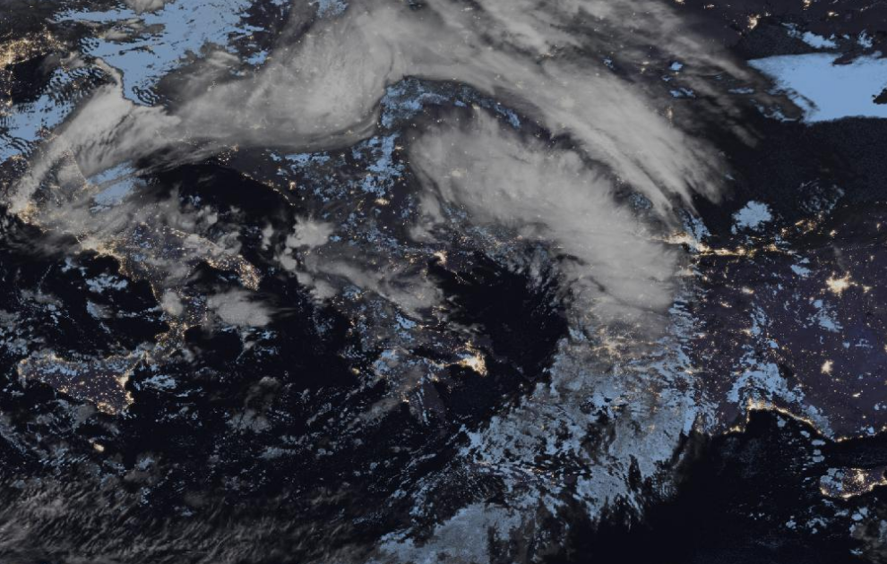 Τελευταία δορυφορική εικόνα νεφοκάλυψης