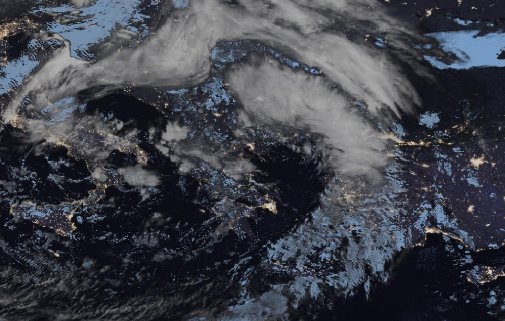 Τελευταία δορυφορική εικόνα νεφοκάλυψης