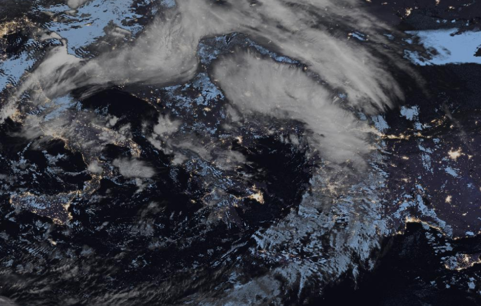 Τελευταία δορυφορική εικόνα νεφοκάλυψης