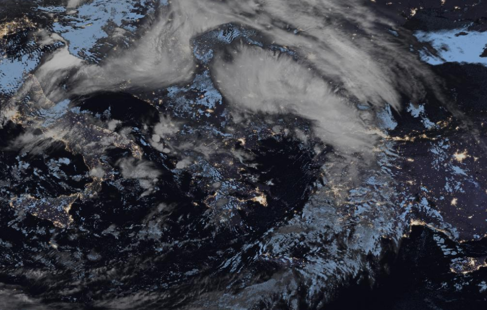 Τελευταία δορυφορική εικόνα νεφοκάλυψης