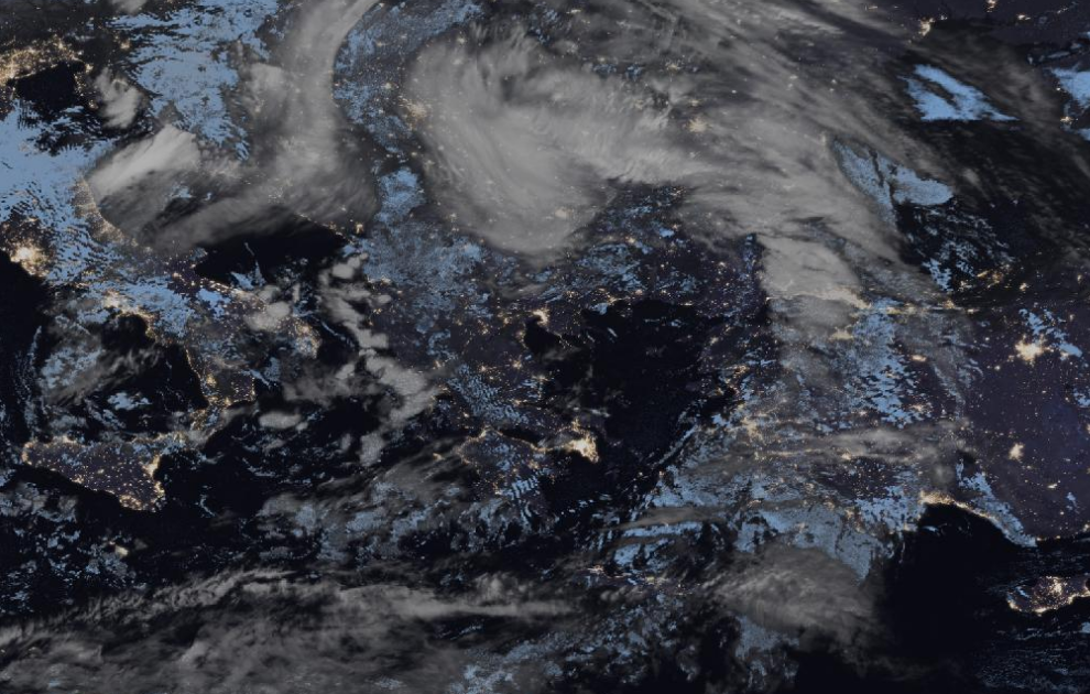 Τελευταία δορυφορική εικόνα νεφοκάλυψης