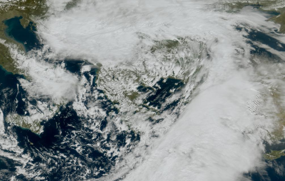 Τελευταία δορυφορική εικόνα νεφοκάλυψης