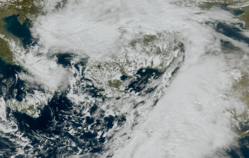 Τελευταία δορυφορική εικόνα νεφοκάλυψης