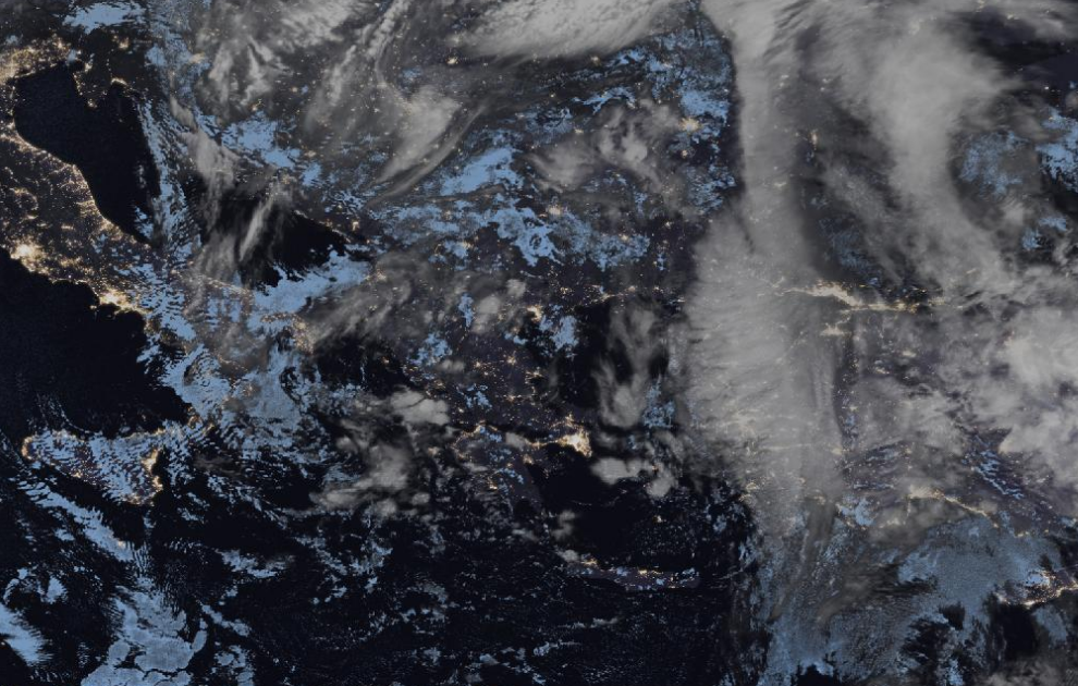 Τελευταία δορυφορική εικόνα νεφοκάλυψης