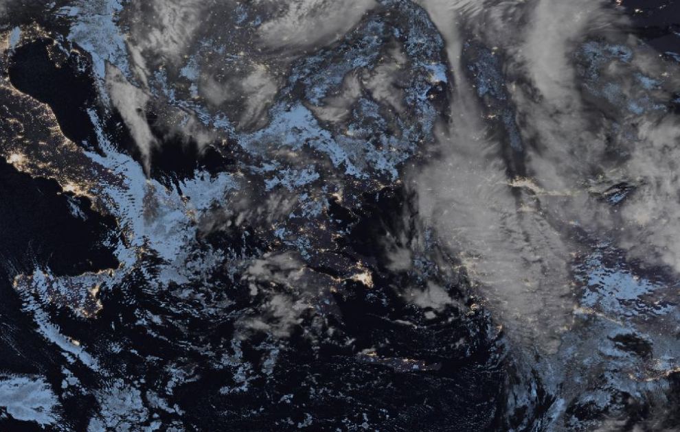 Τελευταία δορυφορική εικόνα νεφοκάλυψης