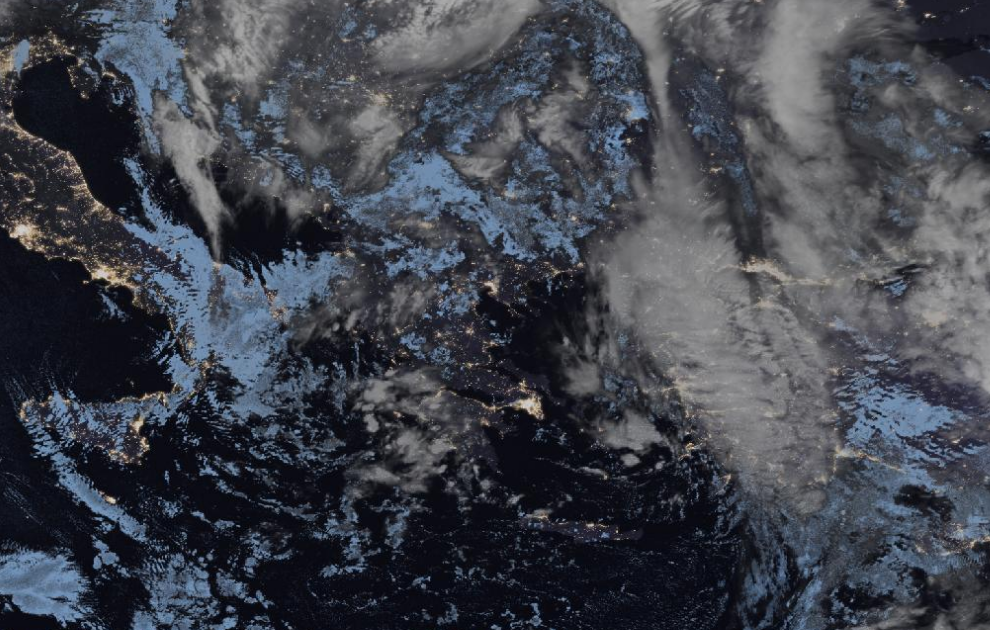 Τελευταία δορυφορική εικόνα νεφοκάλυψης