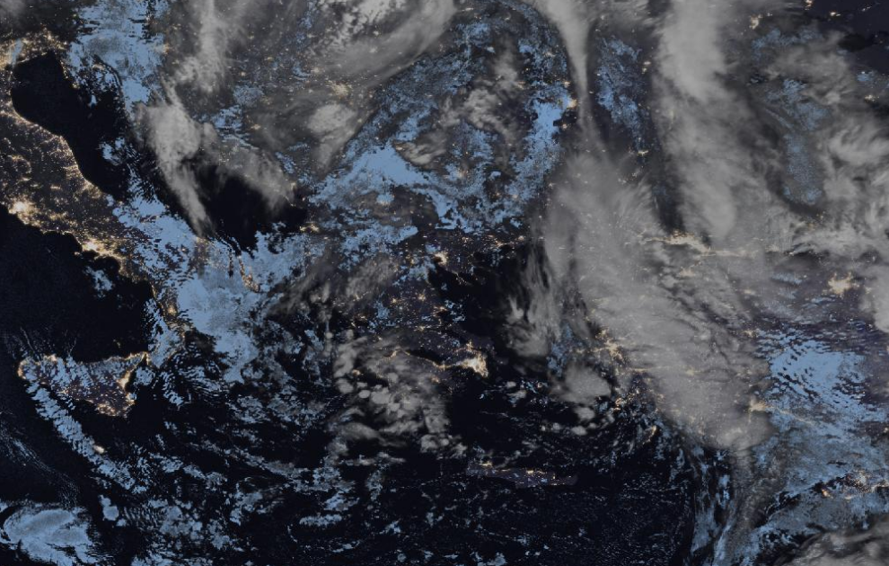 Τελευταία δορυφορική εικόνα νεφοκάλυψης