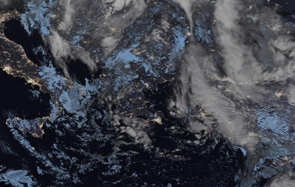 Τελευταία δορυφορική εικόνα νεφοκάλυψης