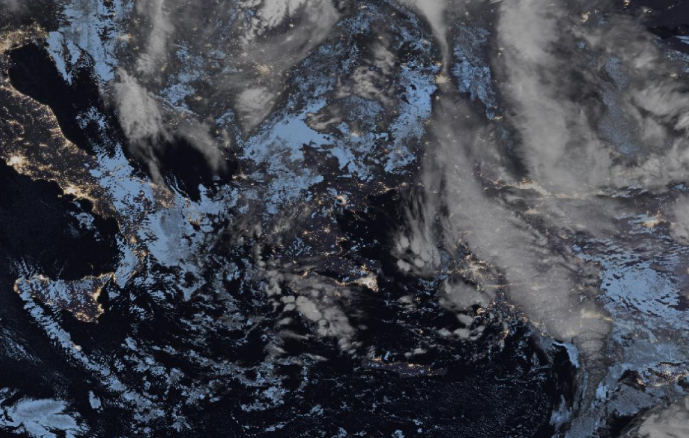 Τελευταία δορυφορική εικόνα νεφοκάλυψης