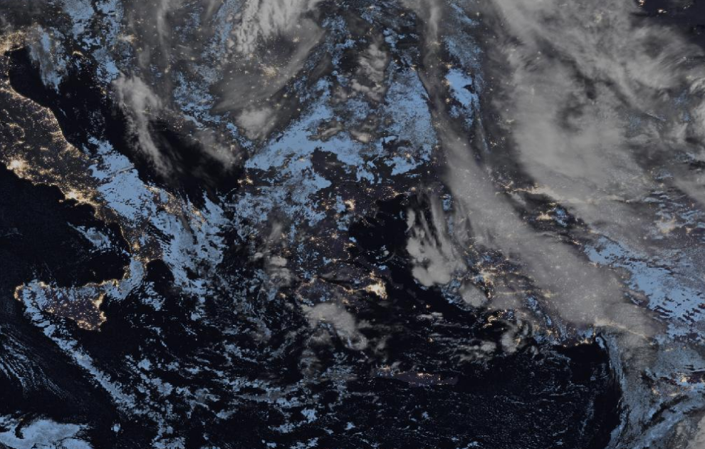 Τελευταία δορυφορική εικόνα νεφοκάλυψης