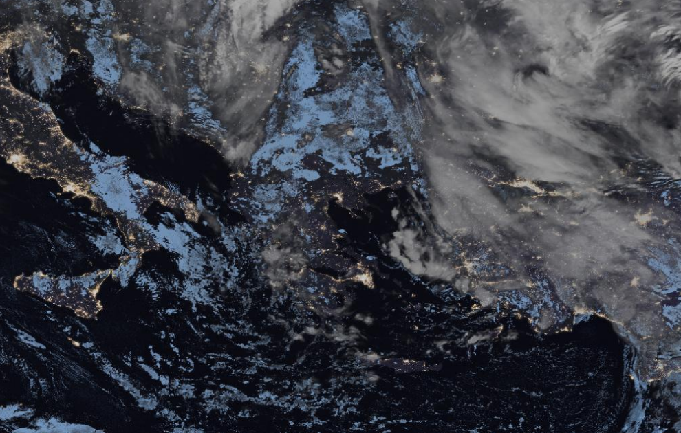 Τελευταία δορυφορική εικόνα νεφοκάλυψης