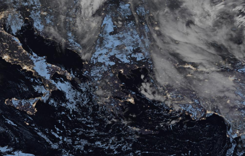 Τελευταία δορυφορική εικόνα νεφοκάλυψης