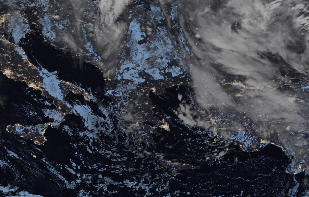 Τελευταία δορυφορική εικόνα νεφοκάλυψης