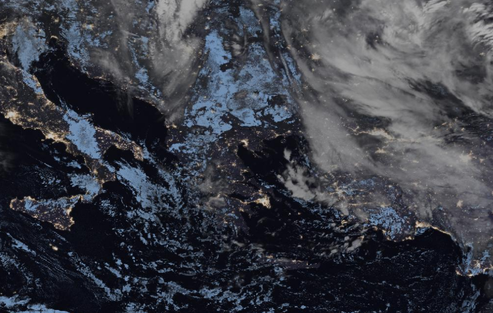 Τελευταία δορυφορική εικόνα νεφοκάλυψης