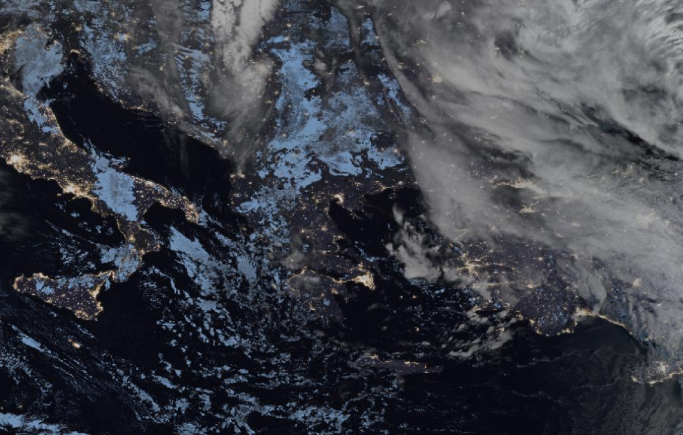 Τελευταία δορυφορική εικόνα νεφοκάλυψης