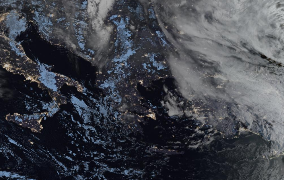 Τελευταία δορυφορική εικόνα νεφοκάλυψης